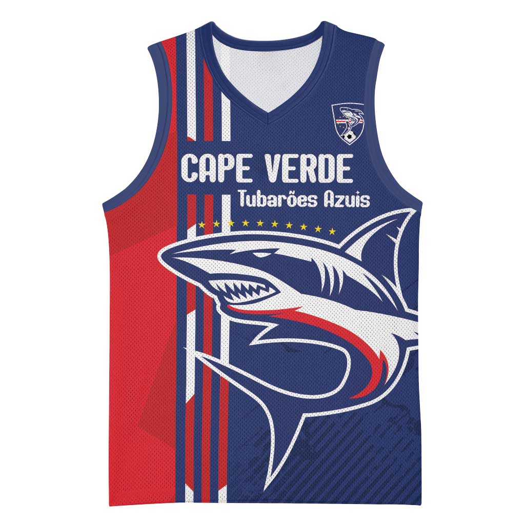 Cape Verde Football Basketball Jersey Tubaroes Azuis Pride - Wonder Print Shop