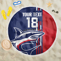 Cape Verde Football Beach Blanket Tubaroes Azuis Pride - Wonder Print Shop