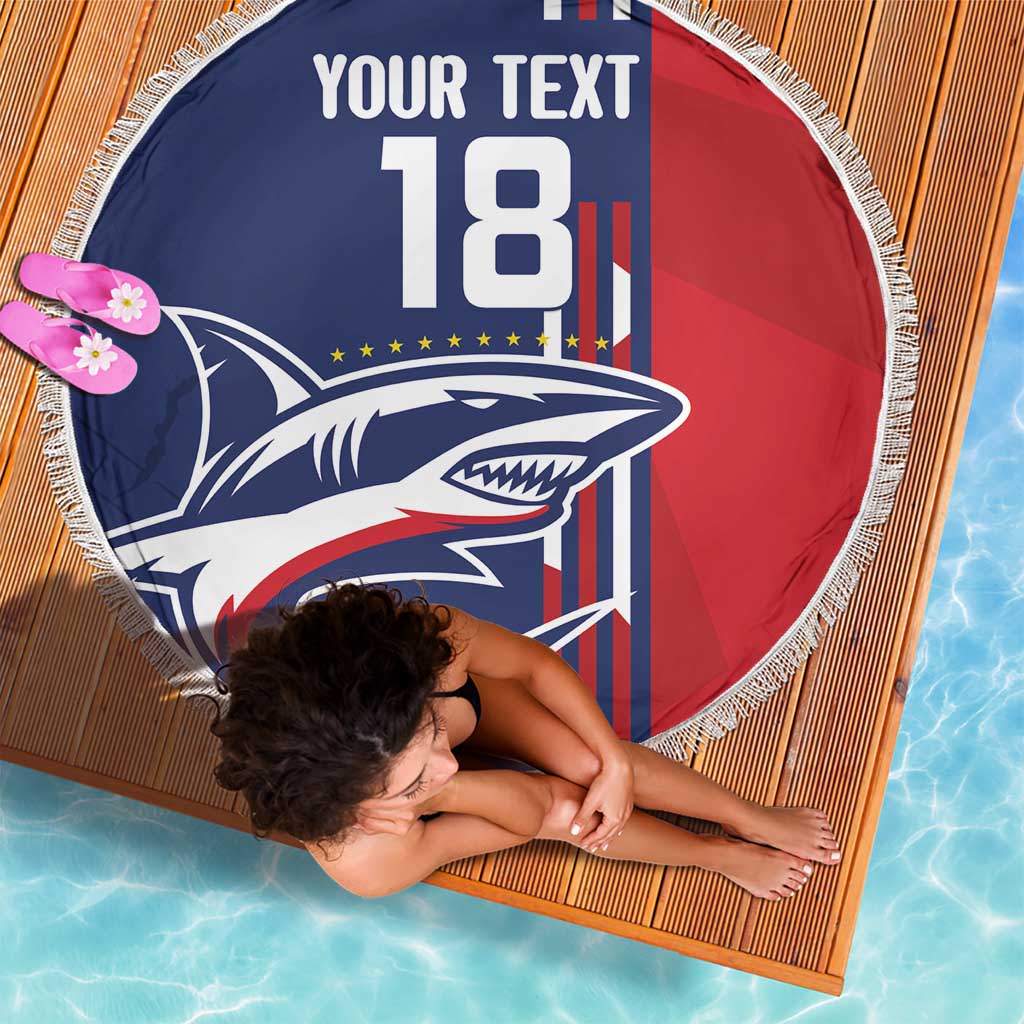 Cape Verde Football Beach Blanket Tubaroes Azuis Pride - Wonder Print Shop