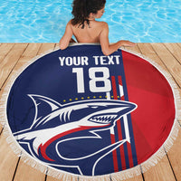 Cape Verde Football Beach Blanket Tubaroes Azuis Pride - Wonder Print Shop