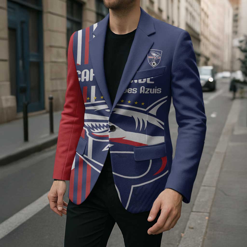 Cape Verde Football Blazer Tubaroes Azuis Pride - Wonder Print Shop
