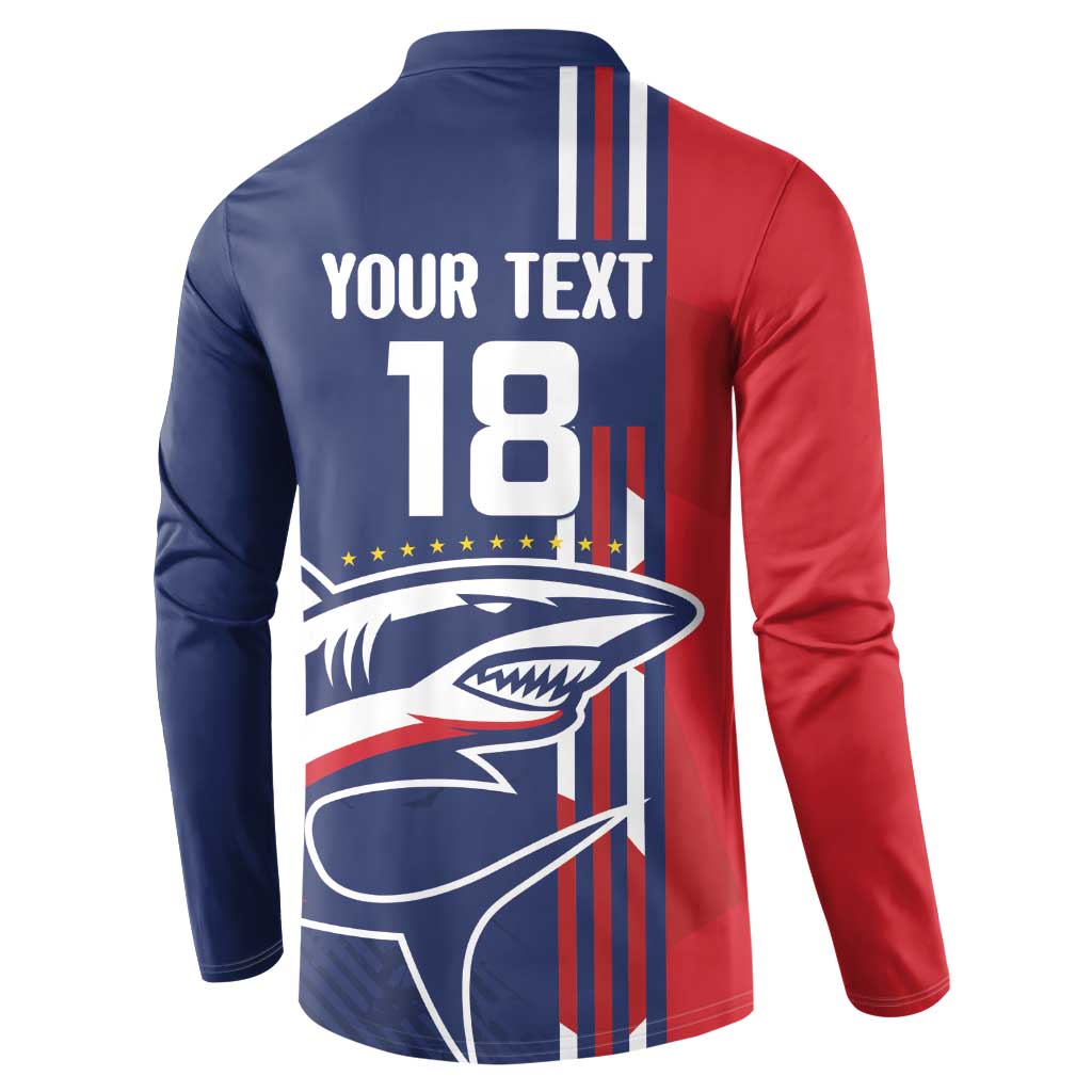 Cape Verde Football Button Sweatshirt Tubaroes Azuis Pride - Wonder Print Shop