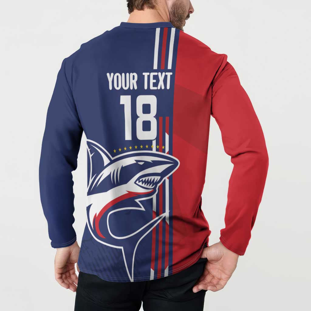 Cape Verde Football Button Sweatshirt Tubaroes Azuis Pride - Wonder Print Shop