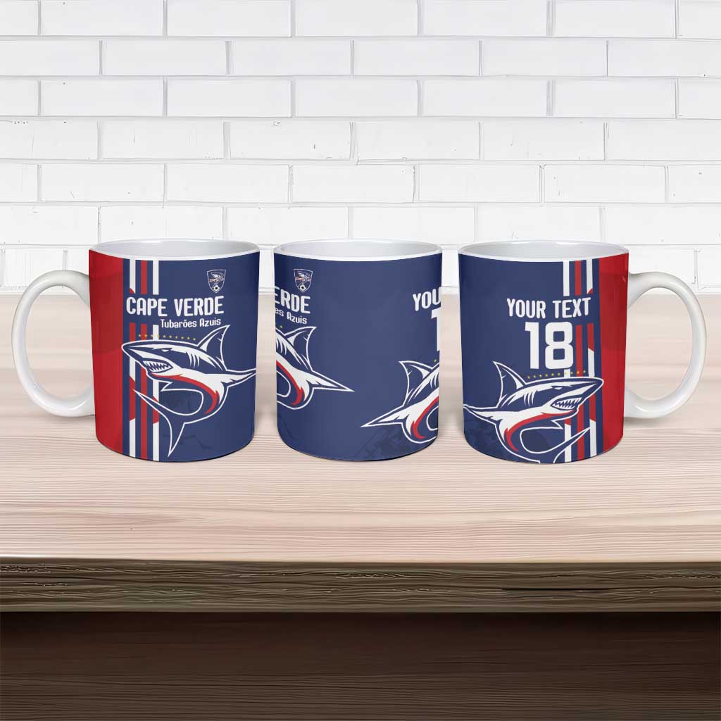 Cape Verde Football Ceramic Mug Tubaroes Azuis Pride - Wonder Print Shop