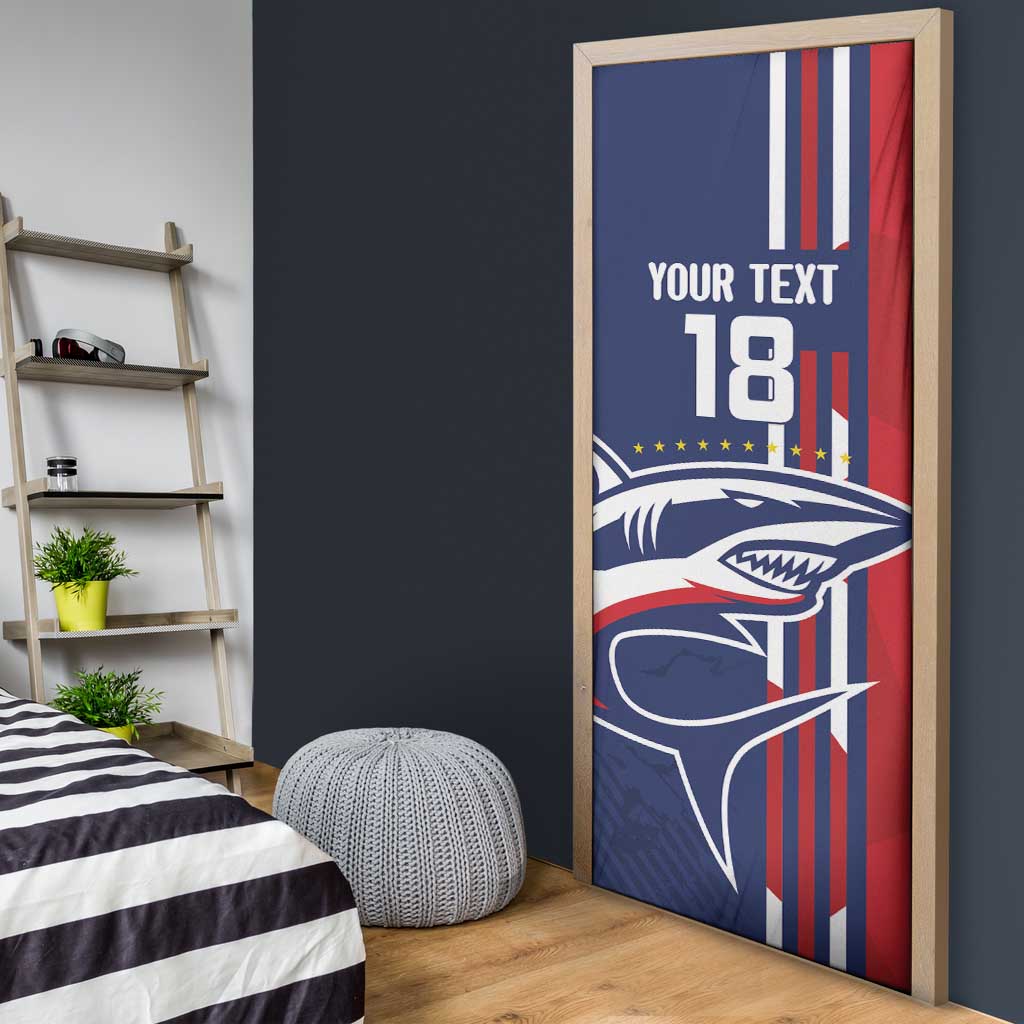 Cape Verde Football Door Cover Tubaroes Azuis Pride - Wonder Print Shop