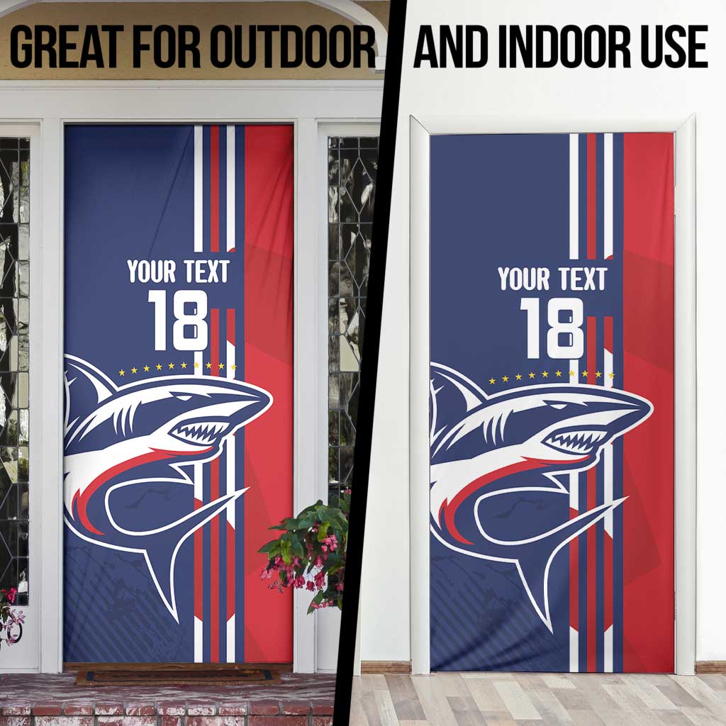 Cape Verde Football Door Cover Tubaroes Azuis Pride - Wonder Print Shop