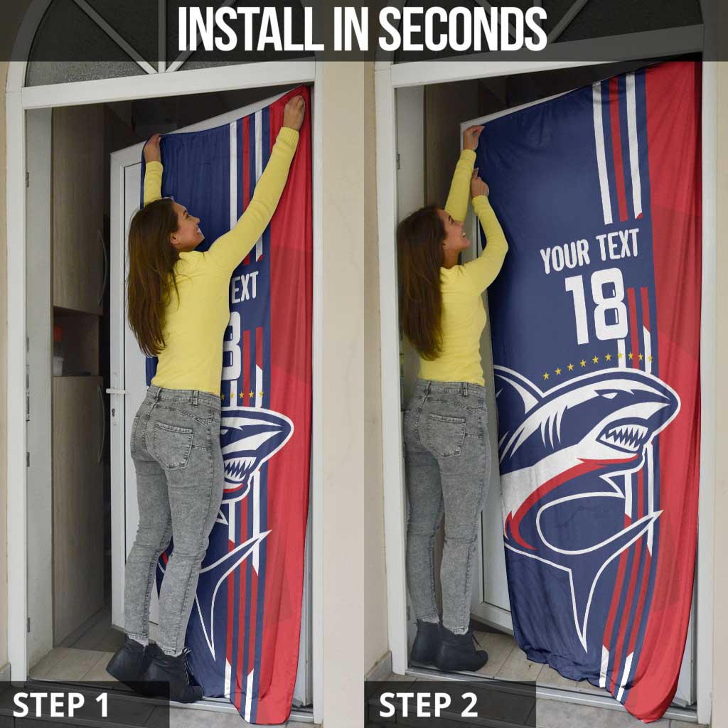 Cape Verde Football Door Cover Tubaroes Azuis Pride - Wonder Print Shop