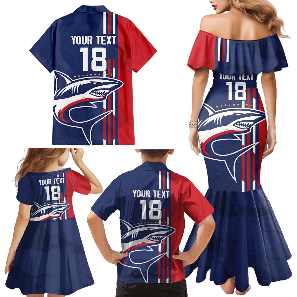 Cape Verde Football Family Matching Mermaid Dress and Hawaiian Shirt Tubaroes Azuis Pride - Wonder Print Shop