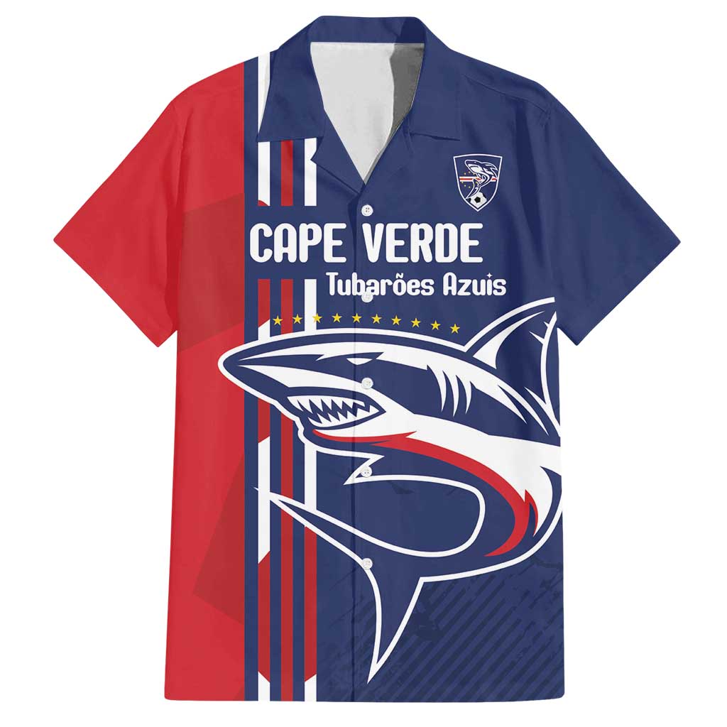 Cape Verde Football Family Matching Off Shoulder Maxi Dress and Hawaiian Shirt Tubaroes Azuis Pride - Wonder Print Shop