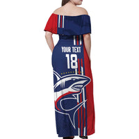 Cape Verde Football Family Matching Off Shoulder Maxi Dress and Hawaiian Shirt Tubaroes Azuis Pride - Wonder Print Shop