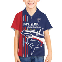 Cape Verde Football Family Matching Off Shoulder Maxi Dress and Hawaiian Shirt Tubaroes Azuis Pride - Wonder Print Shop