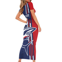 Cape Verde Football Family Matching Short Sleeve Bodycon Dress and Hawaiian Shirt Tubaroes Azuis Pride - Wonder Print Shop