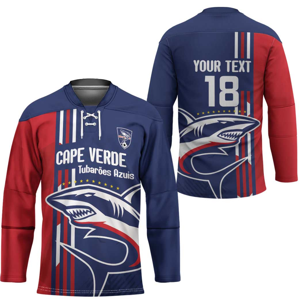 Cape Verde Football Hockey Jersey Tubaroes Azuis Pride - Wonder Print Shop