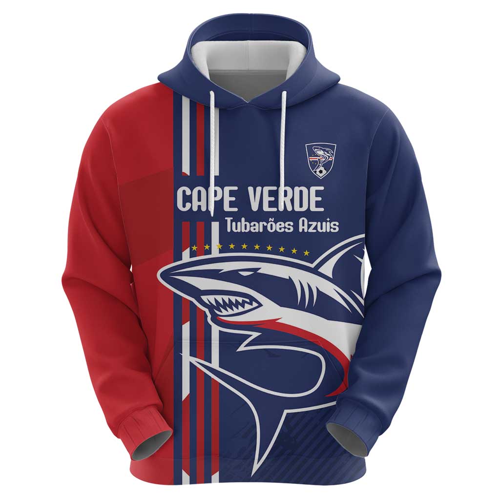 Cape Verde Football Hoodie Tubaroes Azuis Pride - Wonder Print Shop