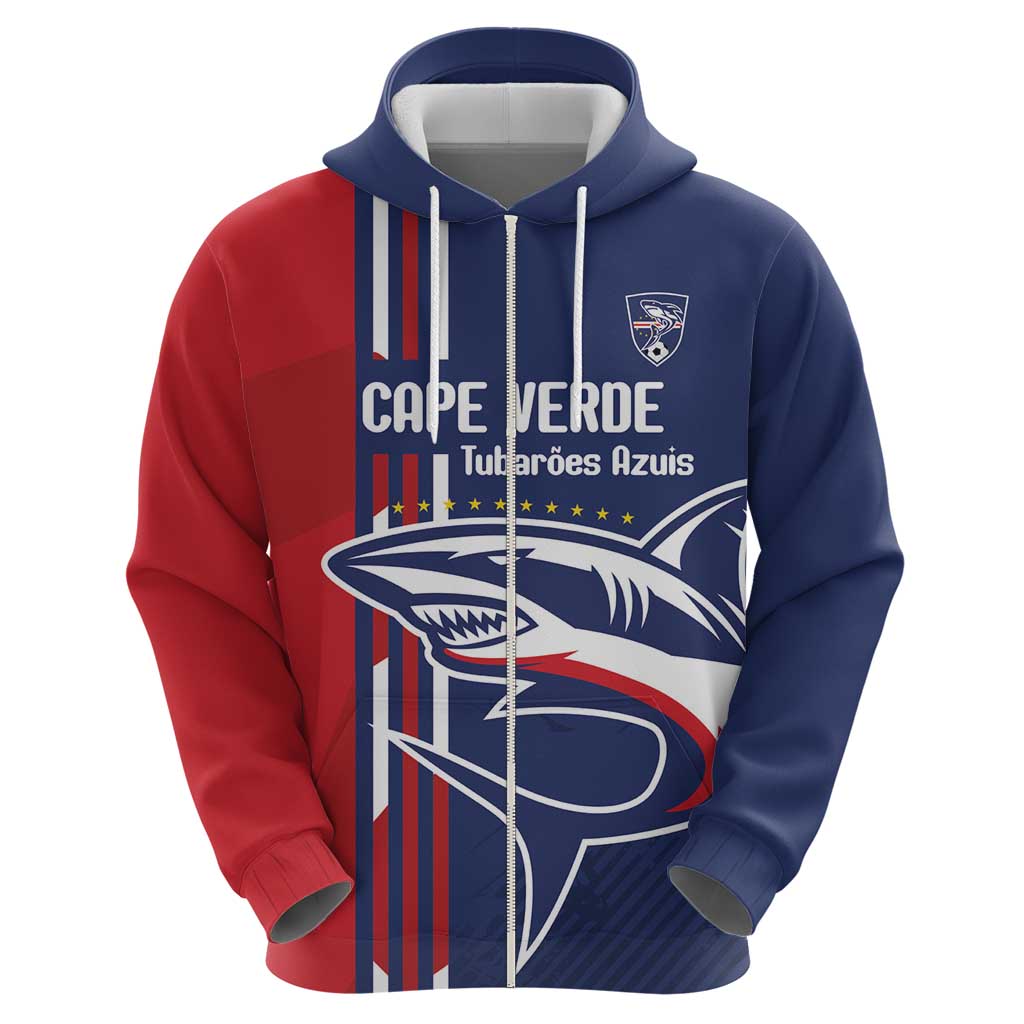 Cape Verde Football Hoodie Tubaroes Azuis Pride - Wonder Print Shop