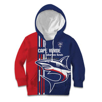 Cape Verde Football Kid Hoodie Tubaroes Azuis Pride - Wonder Print Shop