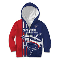 Cape Verde Football Kid Hoodie Tubaroes Azuis Pride - Wonder Print Shop