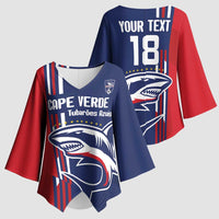 Cape Verde Football Kimono Sleeve Blouse Tubaroes Azuis Pride - Wonder Print Shop