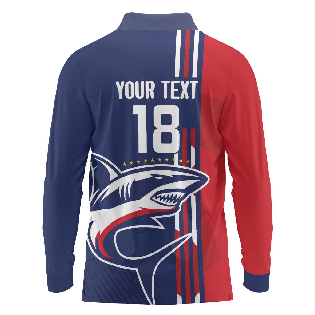 Cape Verde Football Long Sleeve Polo Shirt Tubaroes Azuis Pride - Wonder Print Shop