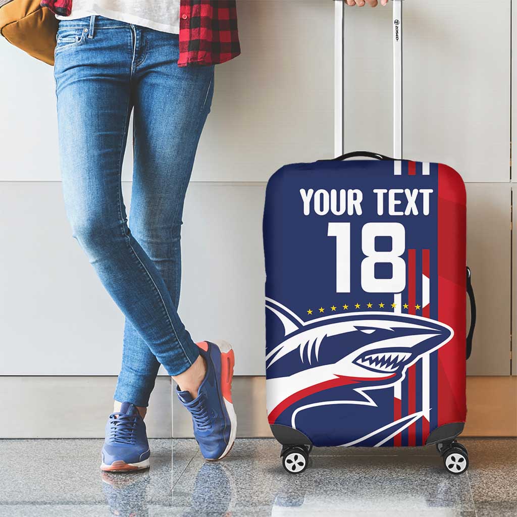 Cape Verde Football Luggage Cover Tubaroes Azuis Pride - Wonder Print Shop