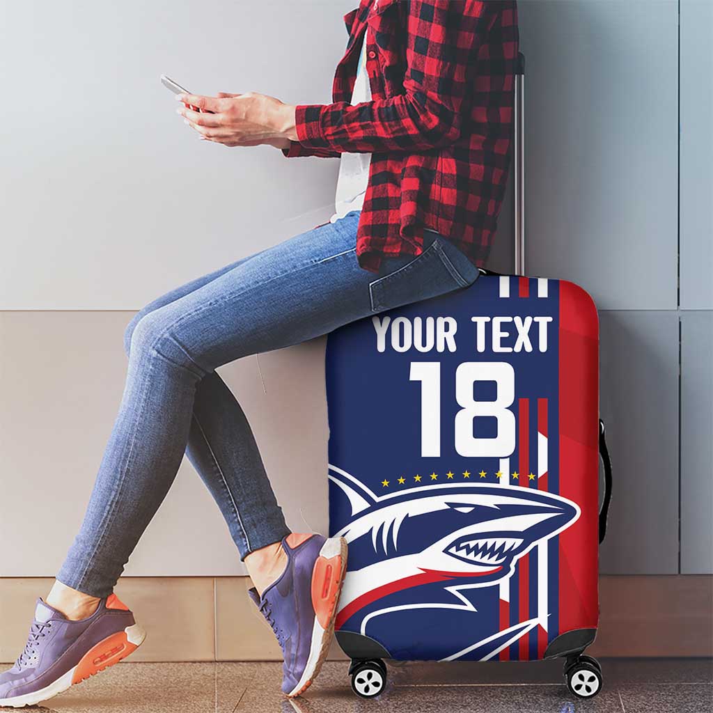 Cape Verde Football Luggage Cover Tubaroes Azuis Pride - Wonder Print Shop