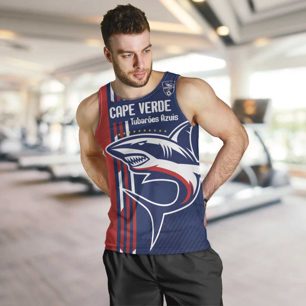 Cape Verde Football Men Tank Top Tubaroes Azuis Pride - Wonder Print Shop