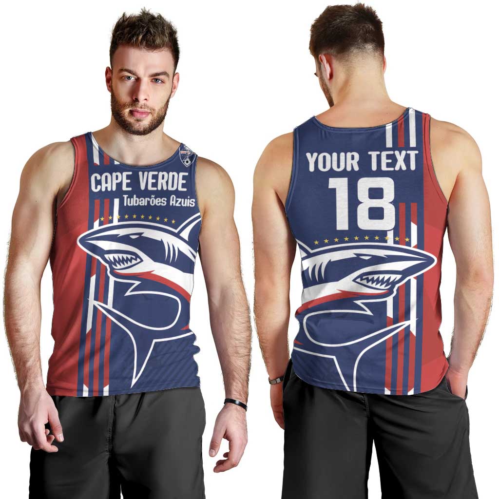 Cape Verde Football Men Tank Top Tubaroes Azuis Pride - Wonder Print Shop