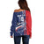 Cape Verde Football Off Shoulder Sweater Tubaroes Azuis Pride - Wonder Print Shop