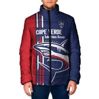 Cape Verde Football Padded Jacket Tubaroes Azuis Pride - Wonder Print Shop