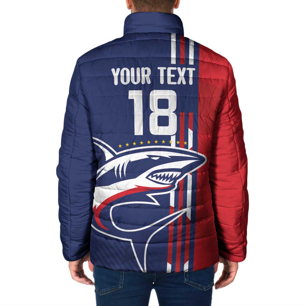 Cape Verde Football Padded Jacket Tubaroes Azuis Pride - Wonder Print Shop