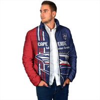 Cape Verde Football Padded Jacket Tubaroes Azuis Pride - Wonder Print Shop