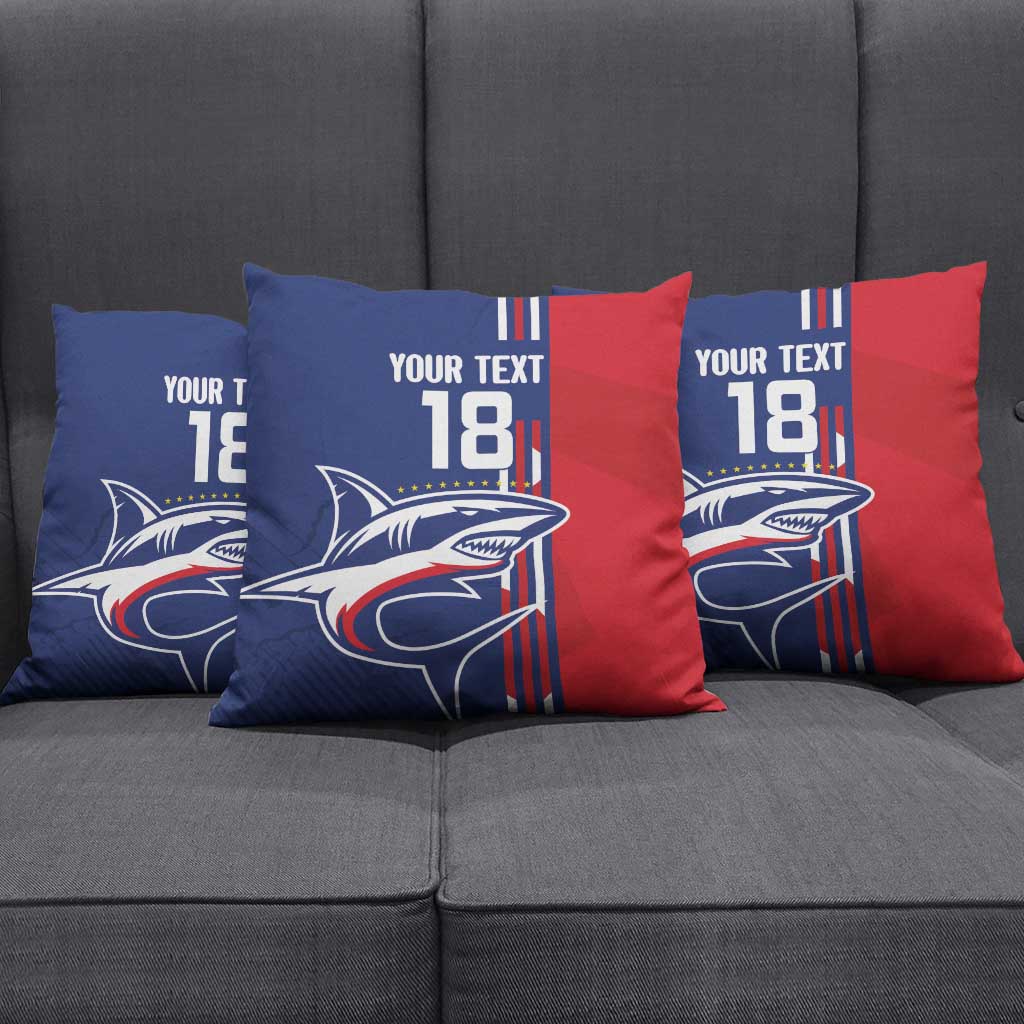 Cape Verde Football Pillow Cover Tubaroes Azuis Pride - Wonder Print Shop
