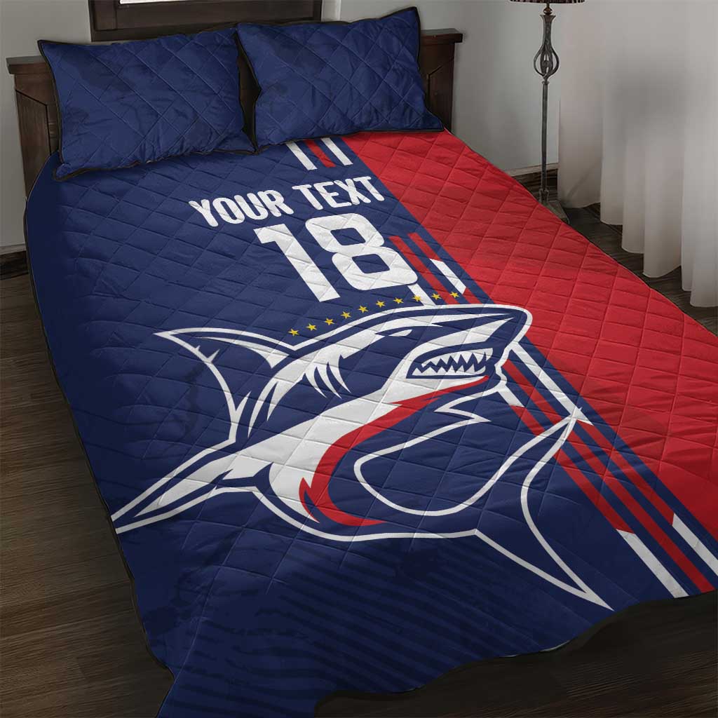 Cape Verde Football Quilt Bed Set Tubaroes Azuis Pride - Wonder Print Shop