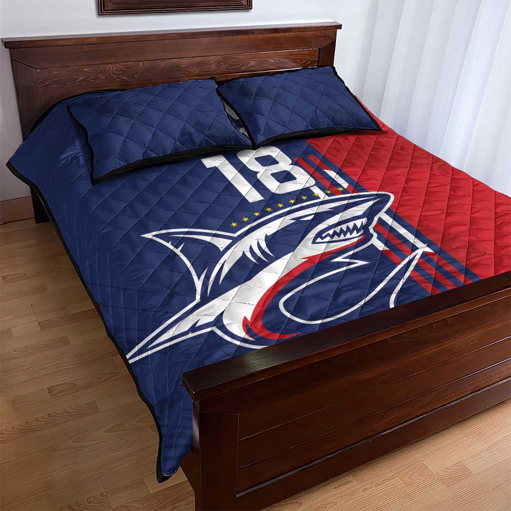 Cape Verde Football Quilt Bed Set Tubaroes Azuis Pride - Wonder Print Shop