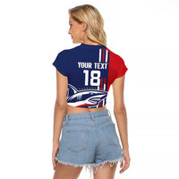 Cape Verde Football Raglan Cropped T Shirt Tubaroes Azuis Pride - Wonder Print Shop