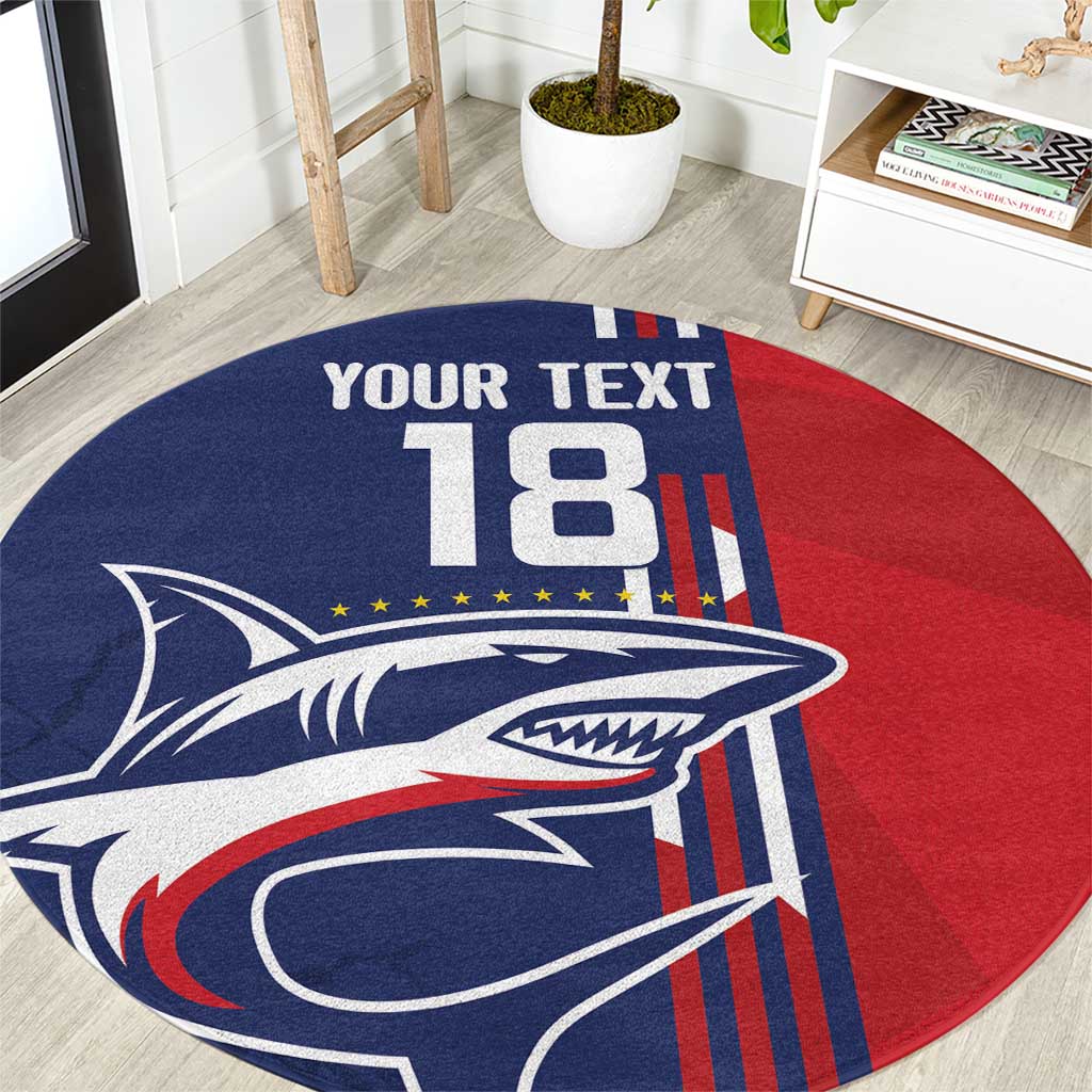 Cape Verde Football Round Carpet Tubaroes Azuis Pride - Wonder Print Shop