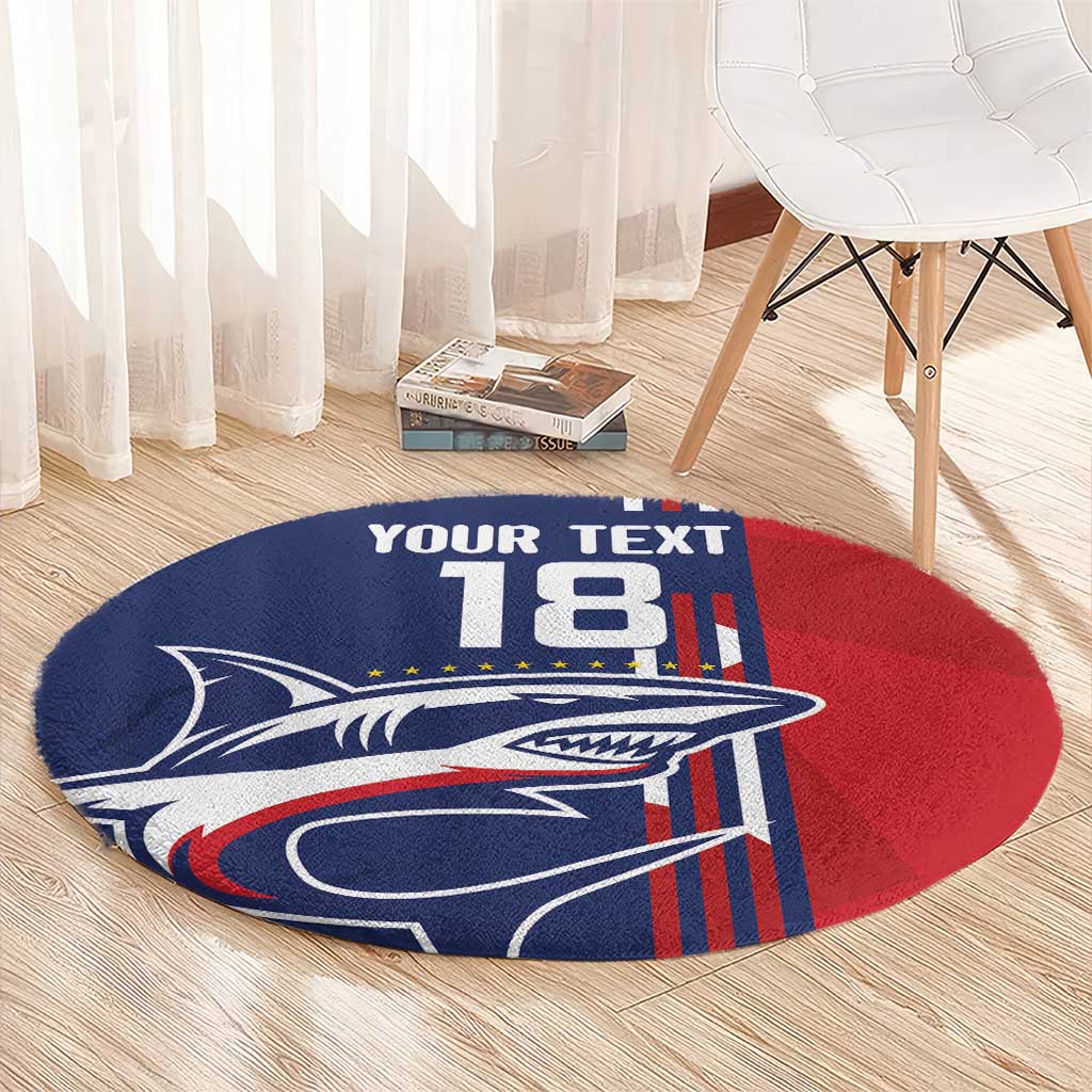 Cape Verde Football Round Carpet Tubaroes Azuis Pride - Wonder Print Shop