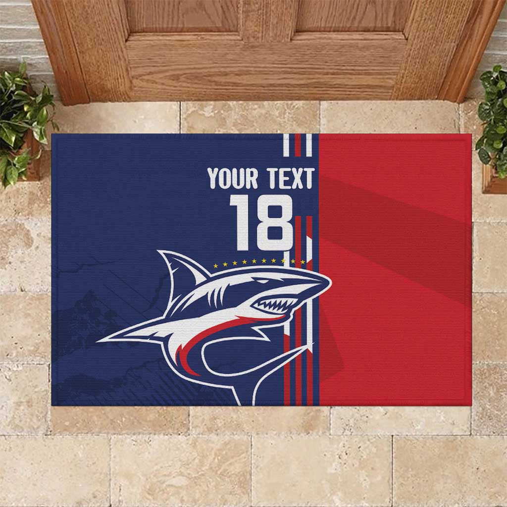 Cape Verde Football Rubber Doormat Tubaroes Azuis Pride - Wonder Print Shop