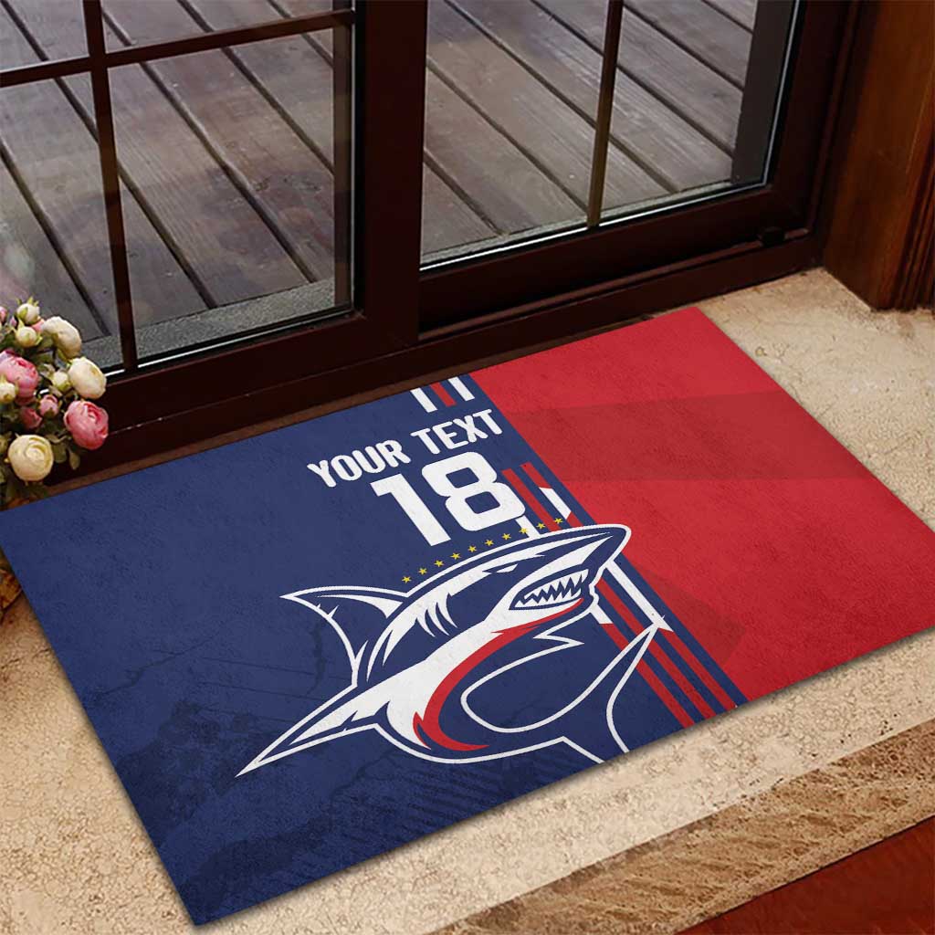 Cape Verde Football Rubber Doormat Tubaroes Azuis Pride - Wonder Print Shop