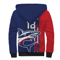 Cape Verde Football Sherpa Hoodie Tubaroes Azuis Pride - Wonder Print Shop