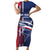 Cape Verde Football Short Sleeve Bodycon Dress Tubaroes Azuis Pride - Wonder Print Shop