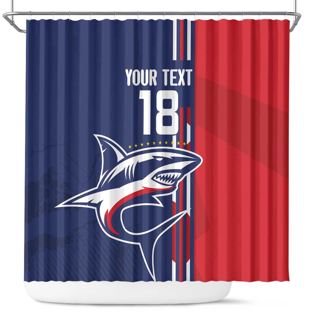 Cape Verde Football Shower Curtain Tubaroes Azuis Pride - Wonder Print Shop