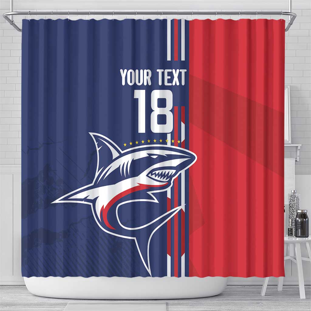 Cape Verde Football Shower Curtain Tubaroes Azuis Pride - Wonder Print Shop