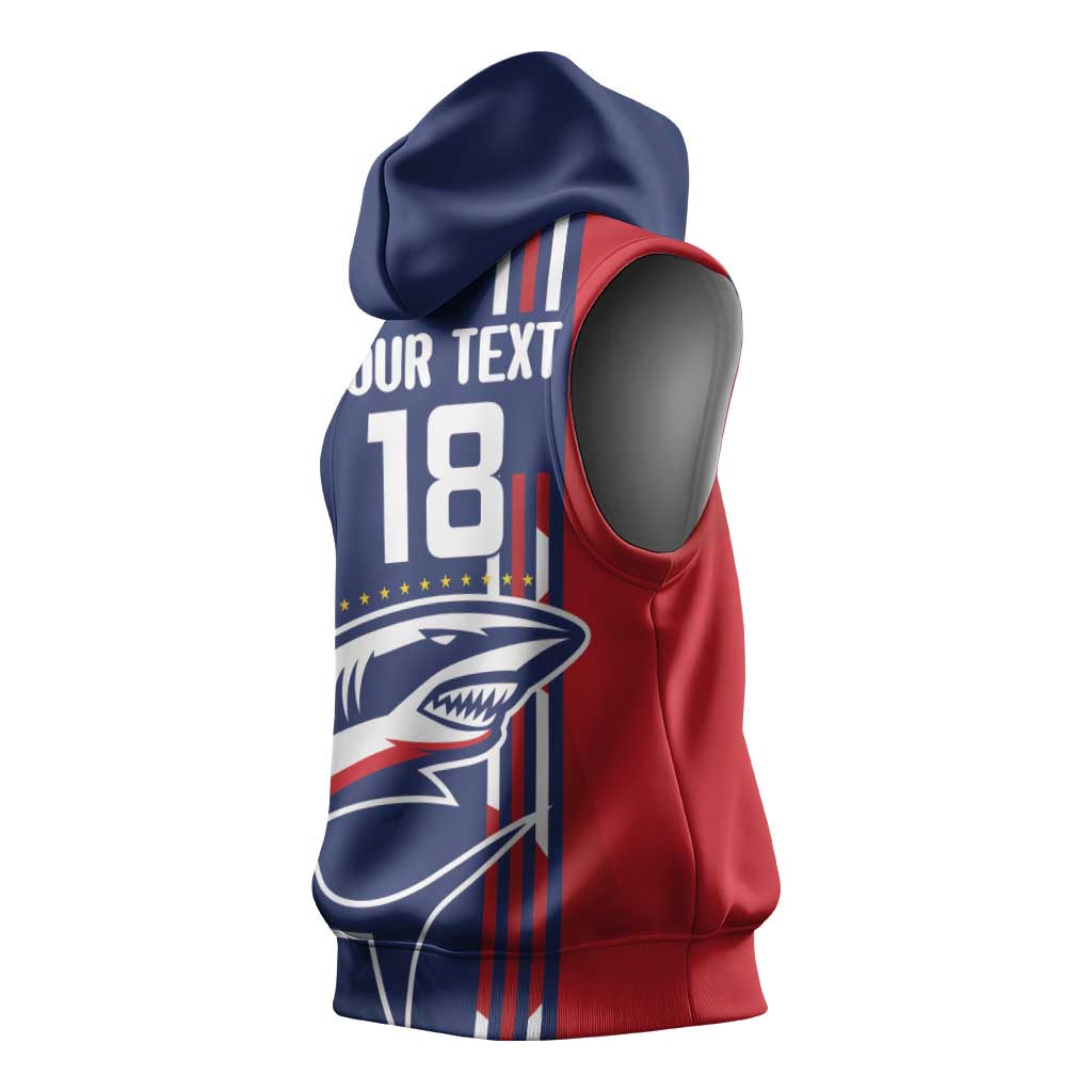 Cape Verde Football Sleeveless Hoodie Tubaroes Azuis Pride - Wonder Print Shop