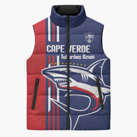Cape Verde Football Sleeveless Puffer Jacket Tubaroes Azuis Pride - Wonder Print Shop