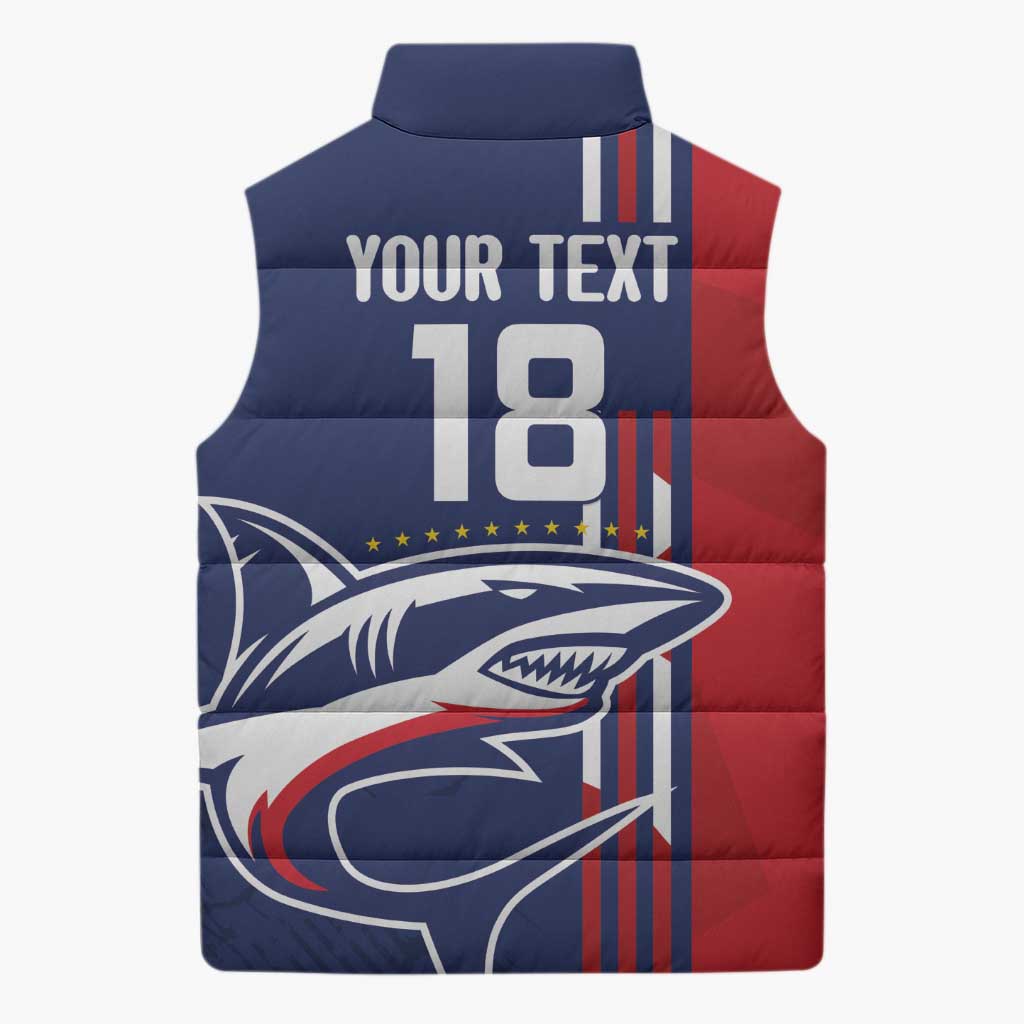 Cape Verde Football Sleeveless Puffer Jacket Tubaroes Azuis Pride - Wonder Print Shop