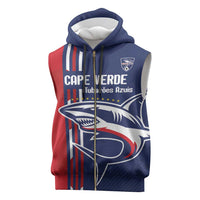 Cape Verde Football Sleeveless Zip Hoodie Tubaroes Azuis Pride - Wonder Print Shop