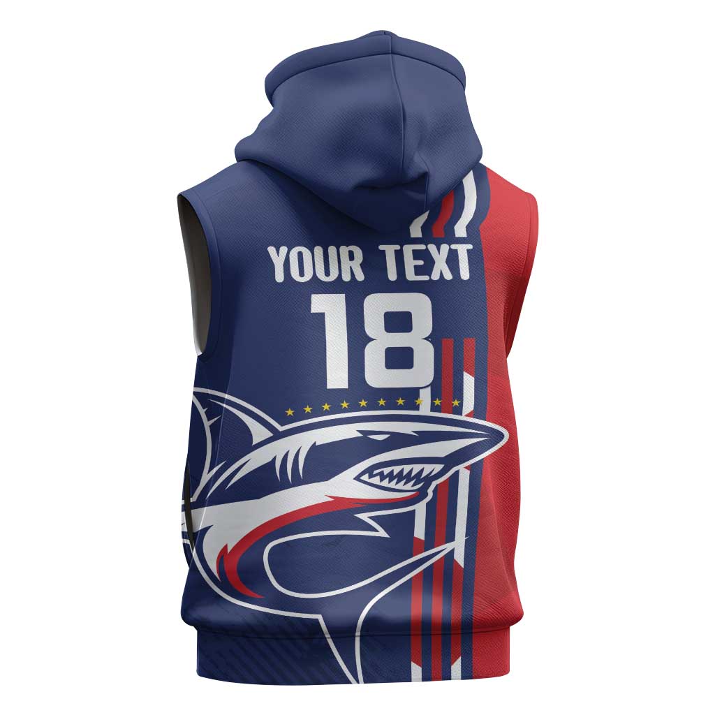 Cape Verde Football Sleeveless Zip Hoodie Tubaroes Azuis Pride - Wonder Print Shop