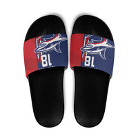 Cape Verde Football Slide Sandals Tubaroes Azuis Pride - Wonder Print Shop