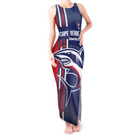 Cape Verde Football Tank Maxi Dress Tubaroes Azuis Pride - Wonder Print Shop